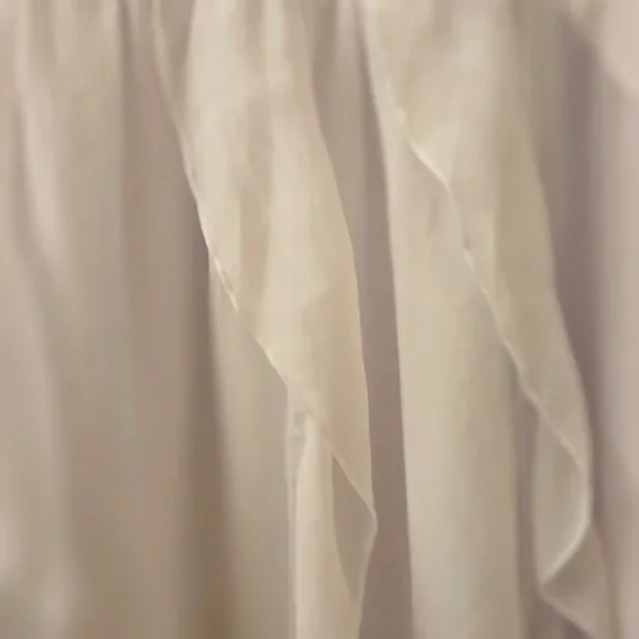 Sleeveless boho Bridal Spring white smocked drop waist bodice ruffle skirt 2X - Picture 13 of 13